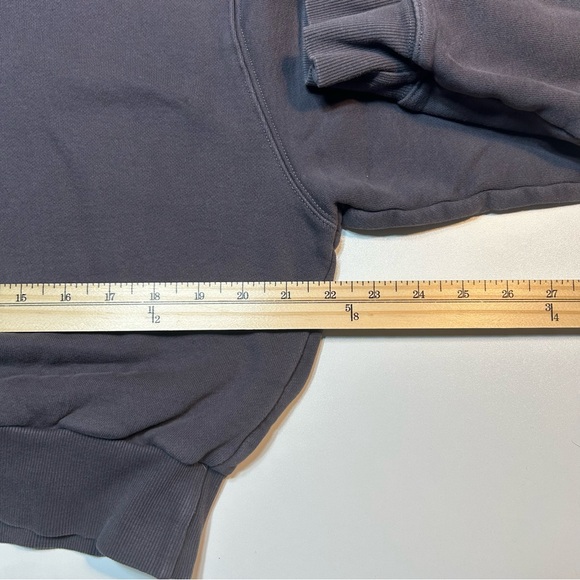 Tna Aritzia Cozy Fleece Perfect Quarter Zip Sweatshirt Black Cropped - Picture 5 of 6